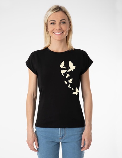 [WMTS005-010FAR-SS22] Women's T-shirt LAURA in environmentally friendly eucalyptus fibre
