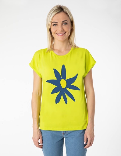 [WMTS005-650FIO-SS22] Laura T-shirt in fibra di eucalipto