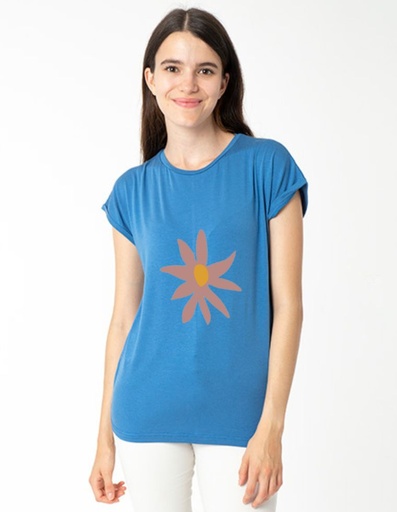[WMTS005-034FIO-SS22] Laura T-shirt in fibra di eucalipto