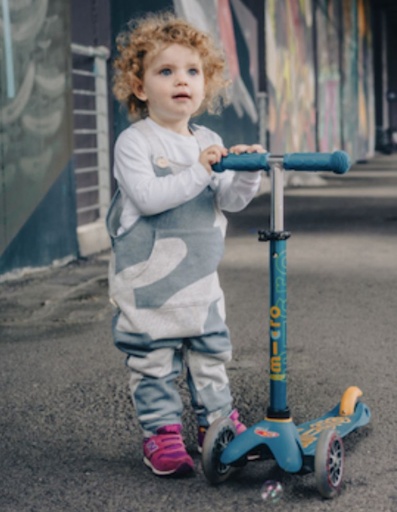 [BNOA002-013NUV-FW22] Andrea Organic Cotton Overall - light blue pattern with clouds