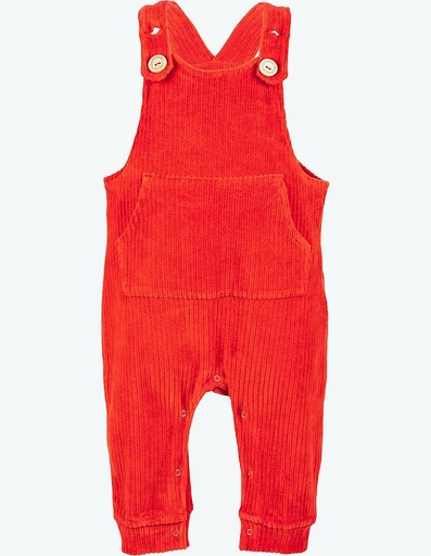 [BNOA002-155000-FW22] Andrea Organic Cotton Overall - red &quot;molten lava&quot;