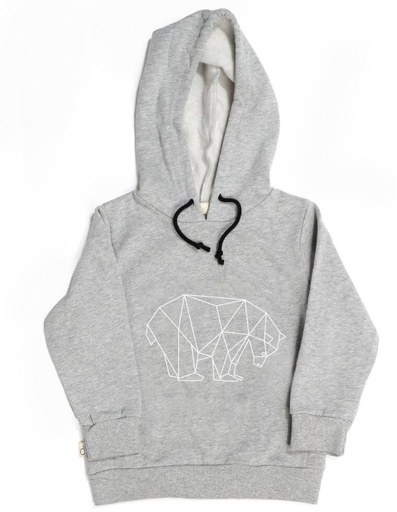[KBSW003-110ORS-FW22] Ivo Sweatshirt in Organic Cotton - grey with bear print