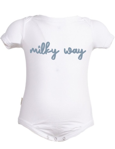 [BNBD002-020MIL-SS23] Cora Bodysuit aus Eukalyptusfasern - Milchstraßen-Aufdruck