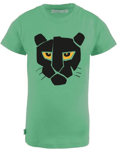 [KBTS005-632PUM-SS23] T-shirt Ben in Fibra di Eucalipto - verde con puma