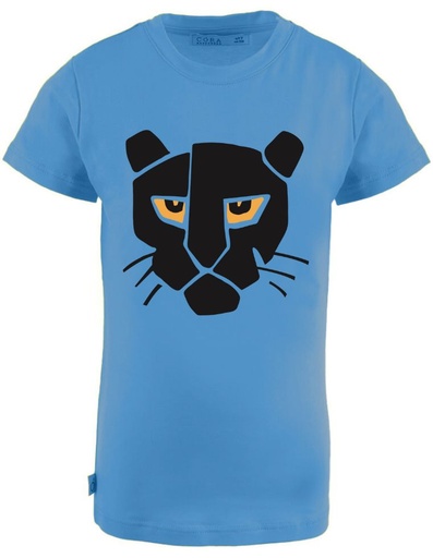 [KBTS005-139PUM-SS23] T-shirt Ben in Fibra di Eucalipto - blu con puma