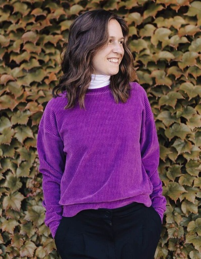 [WMSW006-342000-FW23] Women's Mini Courderoi Sweatshirt - purple