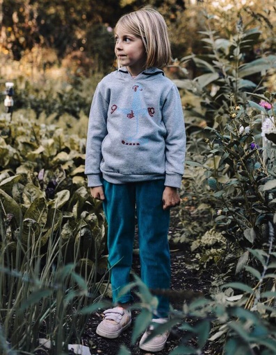 [KNTR005-434000-FW23] Pantaloni Kali Bambini in Corderoi - color blu