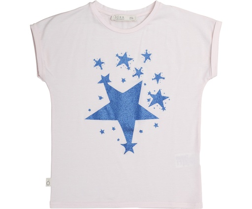 [KGTS005S330SS19SUN] Laura T-Shirt Ecosostenibile in Eucalipto con stelle