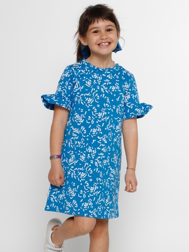 [KGDR013A120SS19000] Dress  Organic Cotton Lotti - light blue