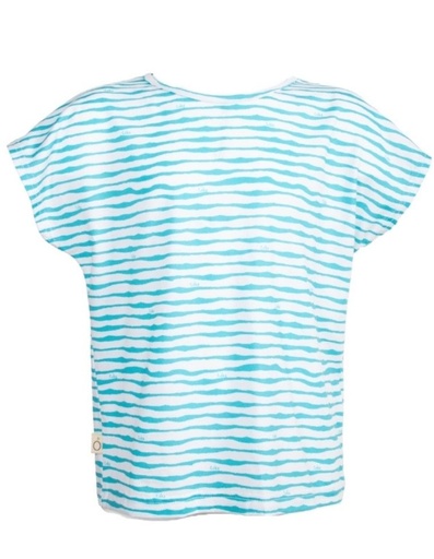 [KGTS005-472STR] Laura Eucalyptus striped T-Shirt 
