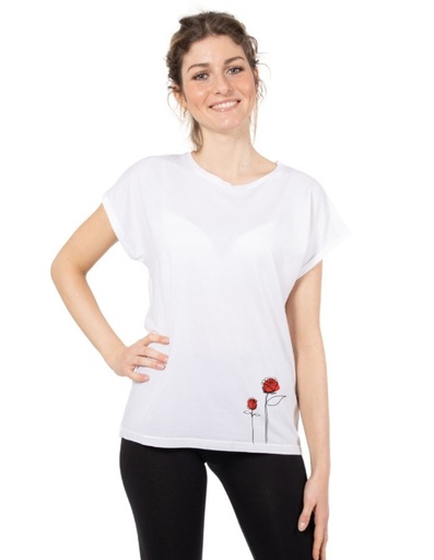 [WMTS005-020ROS] Laura T-Shirt Ecosostenibile - rose