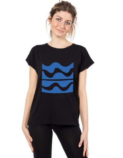 [WMTS005-010WAV] Organic T-Shirt Eucalyptus Laura - waves 
