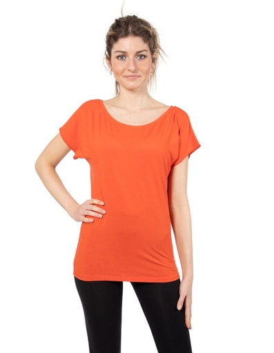 [WMTS001-156000] Elisabeth T-Shirt rossa Ecosostenibile