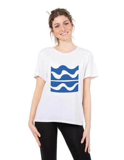 [WMTS020-020WAV] Nora T-Shirt Ecosostenibile - onde