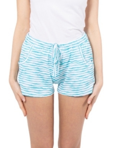 [WMSH001-472STR] Striped Emanuela shorts in Eucalyptus 